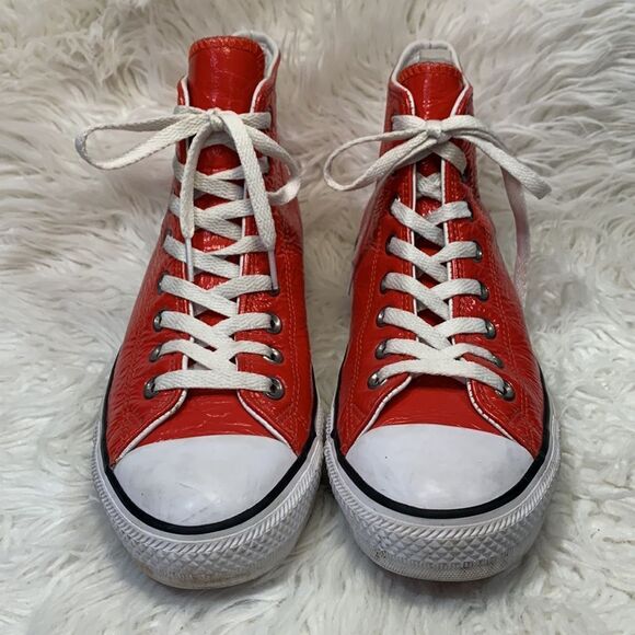 CONVERSE Chuck Taylor All Star 70’s Hi RED Leather Sz M-7.5 W-9.5 - Picture 2 of 11